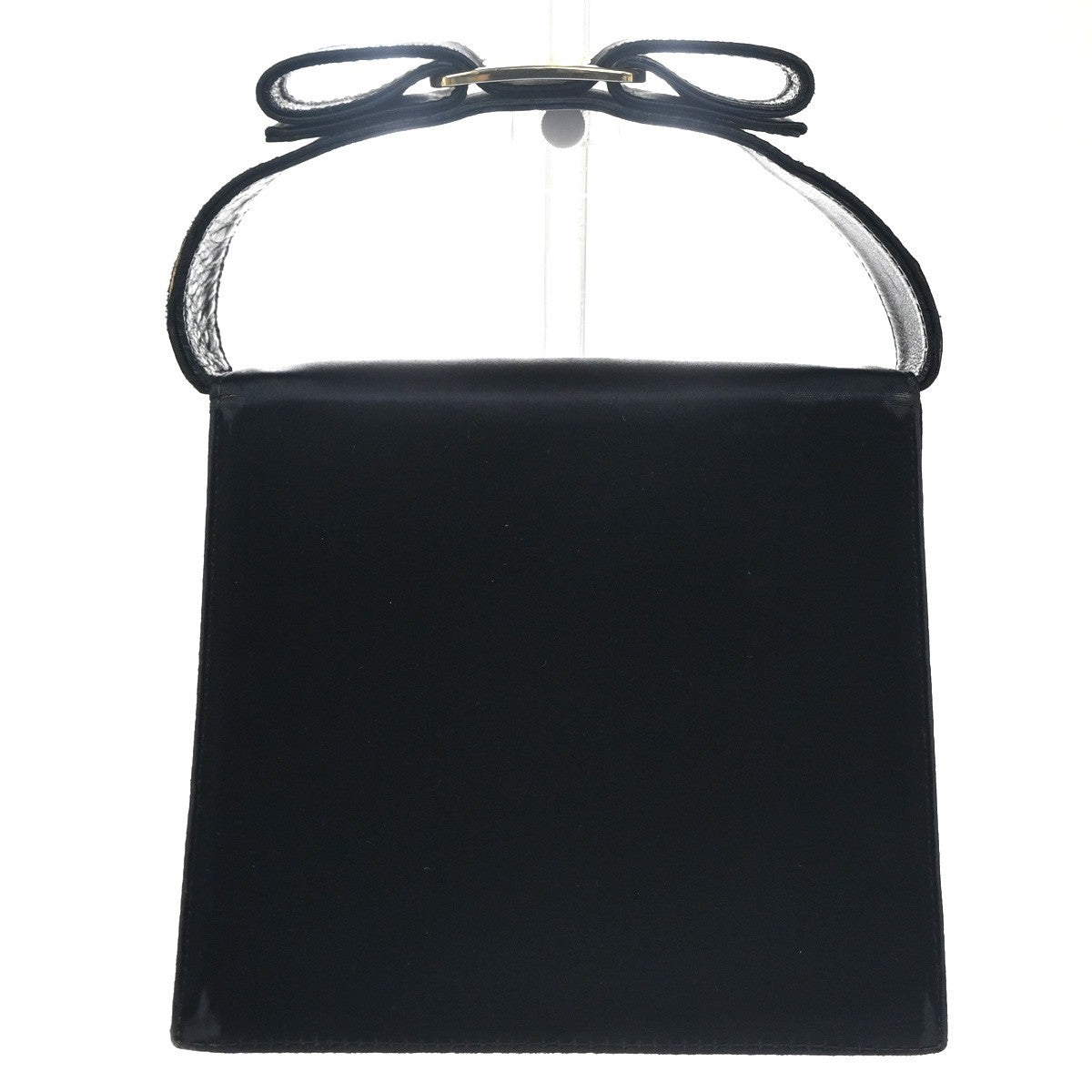 SALVATORE FERRAGAMO Vara Mini 2Way Shoulder Hand Bag Satin Leather Black 67KP506