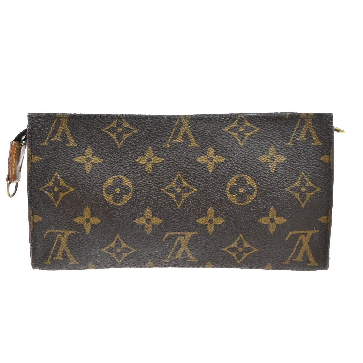 LOUIS VUITTON Logo Bucket GM Pouch Bag Monogram Leather Brown GHW USA 05KC932