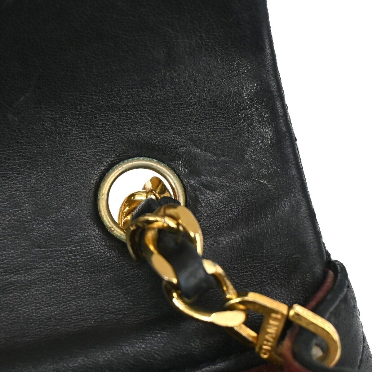 CHANEL CC Mini Matelasse Full Flap Chain Shoulder Bag Leather Black GHW 804RH915