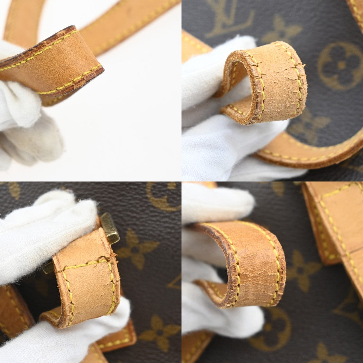 LOUIS VUITTON Cabas Alto Shoulder Bag Monogram Leather Brown M51152  70YJ153