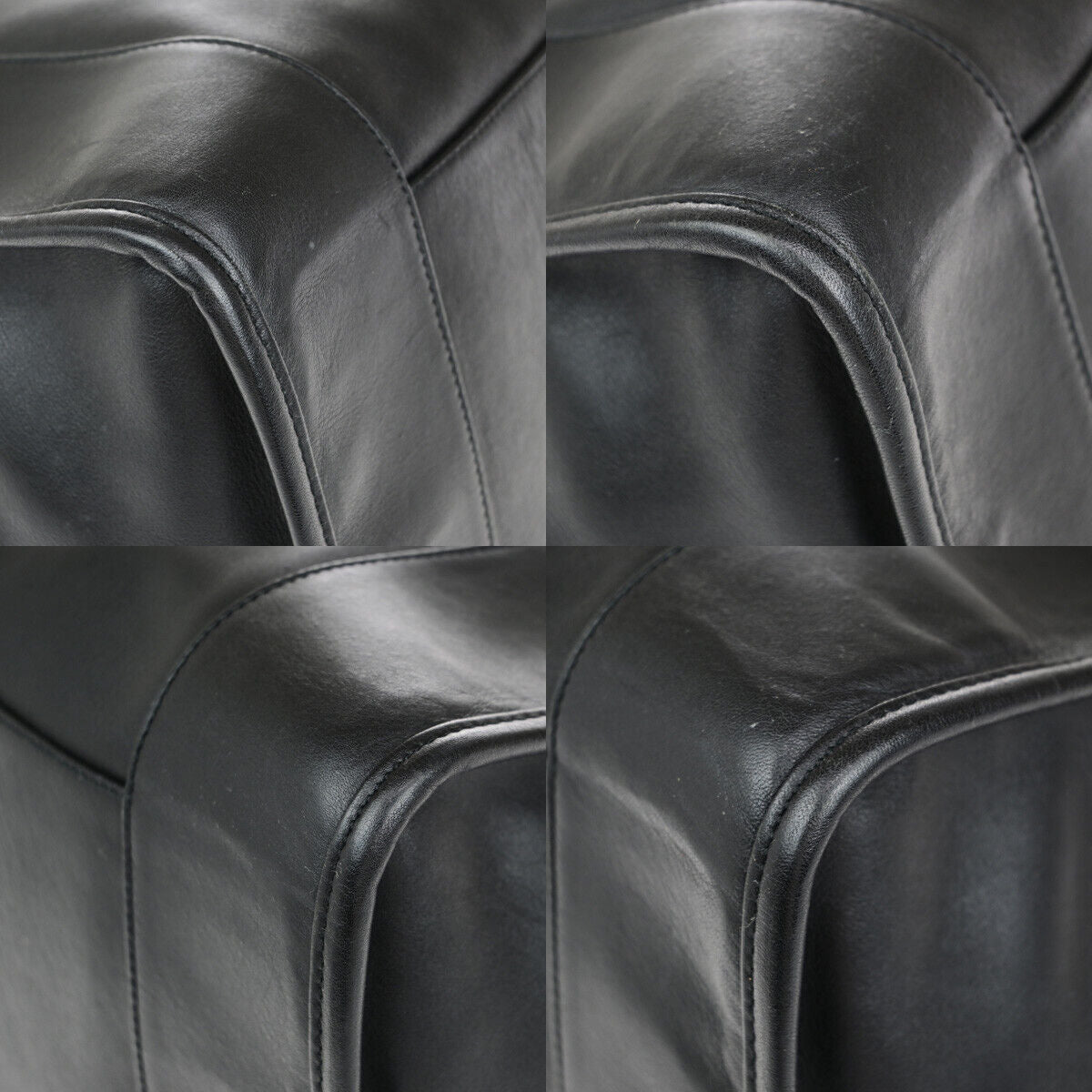 LOEWE AMAZONA 40 Anagram Travel Hand Bad Leather Padlock Black GHW Spain 34YG482