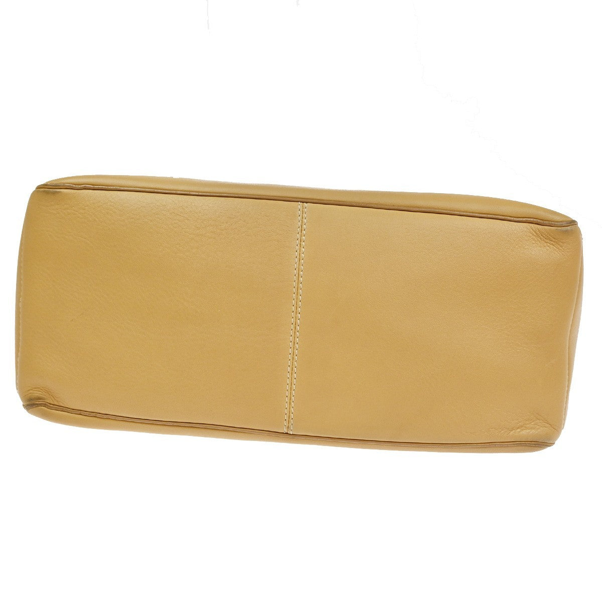 CELINE Logo Macadam Boogie Hand Tote Bag Leather Beige SHW Italy 62KC970