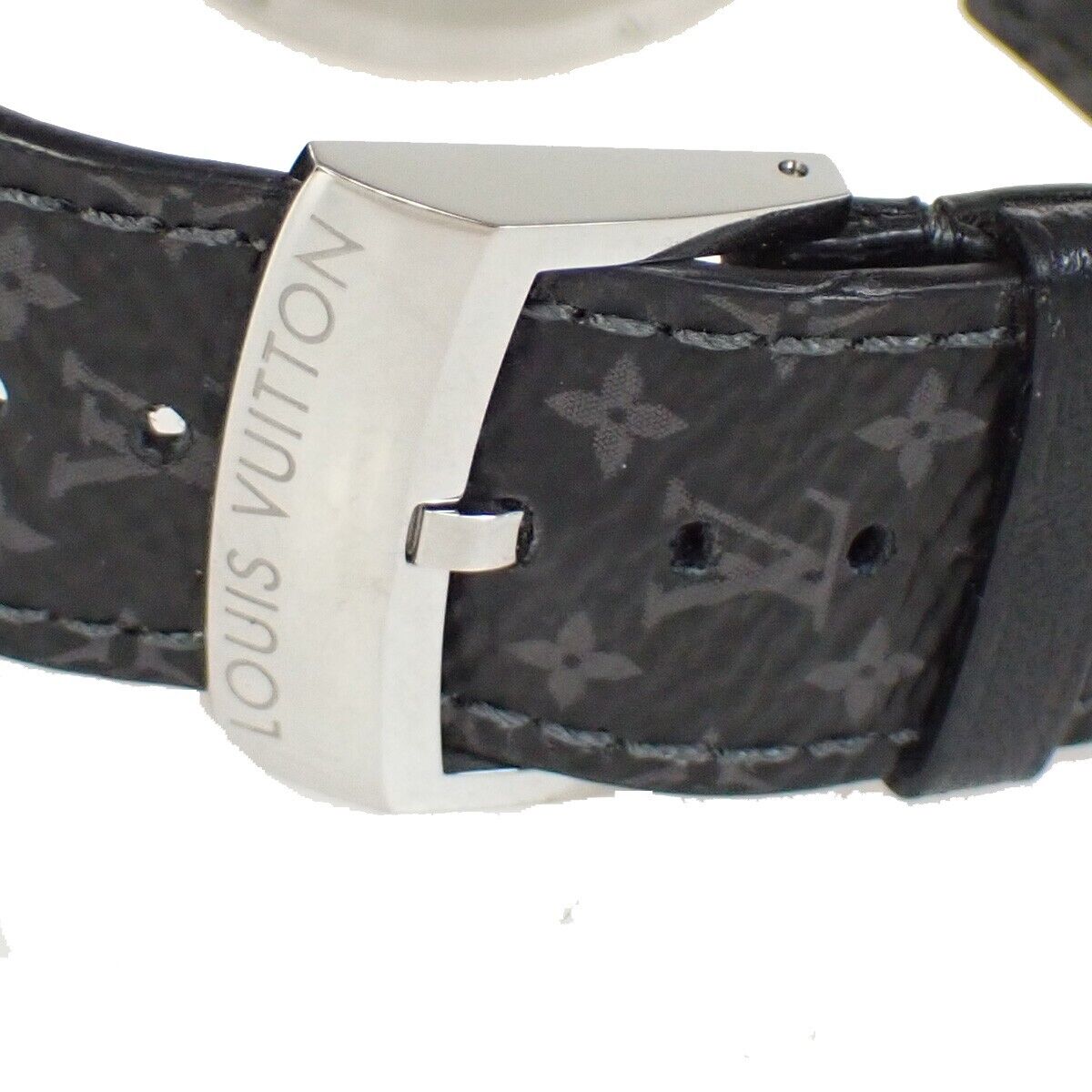 LOUIS VUITTON Tambour Slim Eclipse GM Watch Quartz Q1DM0 Stainless 689LC514