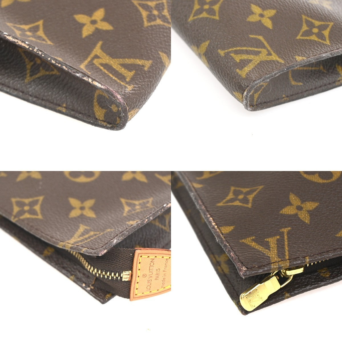 LOUIS VUITTON BUCKET GM Clutch Mini Pouch Bag Monogram Leather France 05KC734