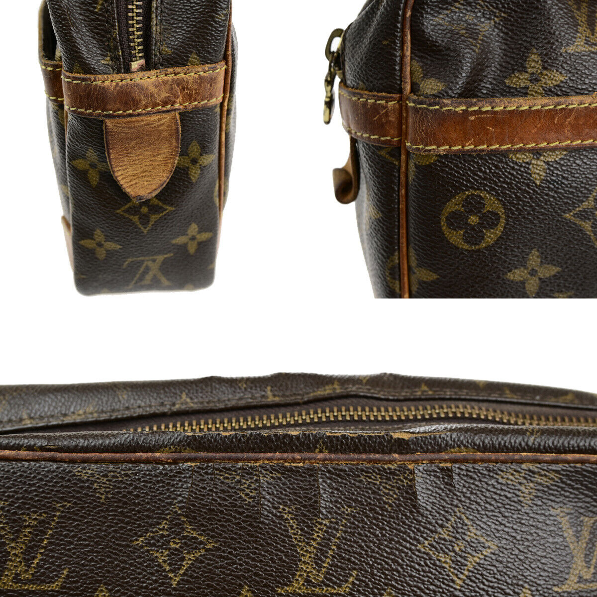 LOUIS VUITTON Compiegne 28 Clutch Hand Bag Monogram Leather Brown M51845 01YG773