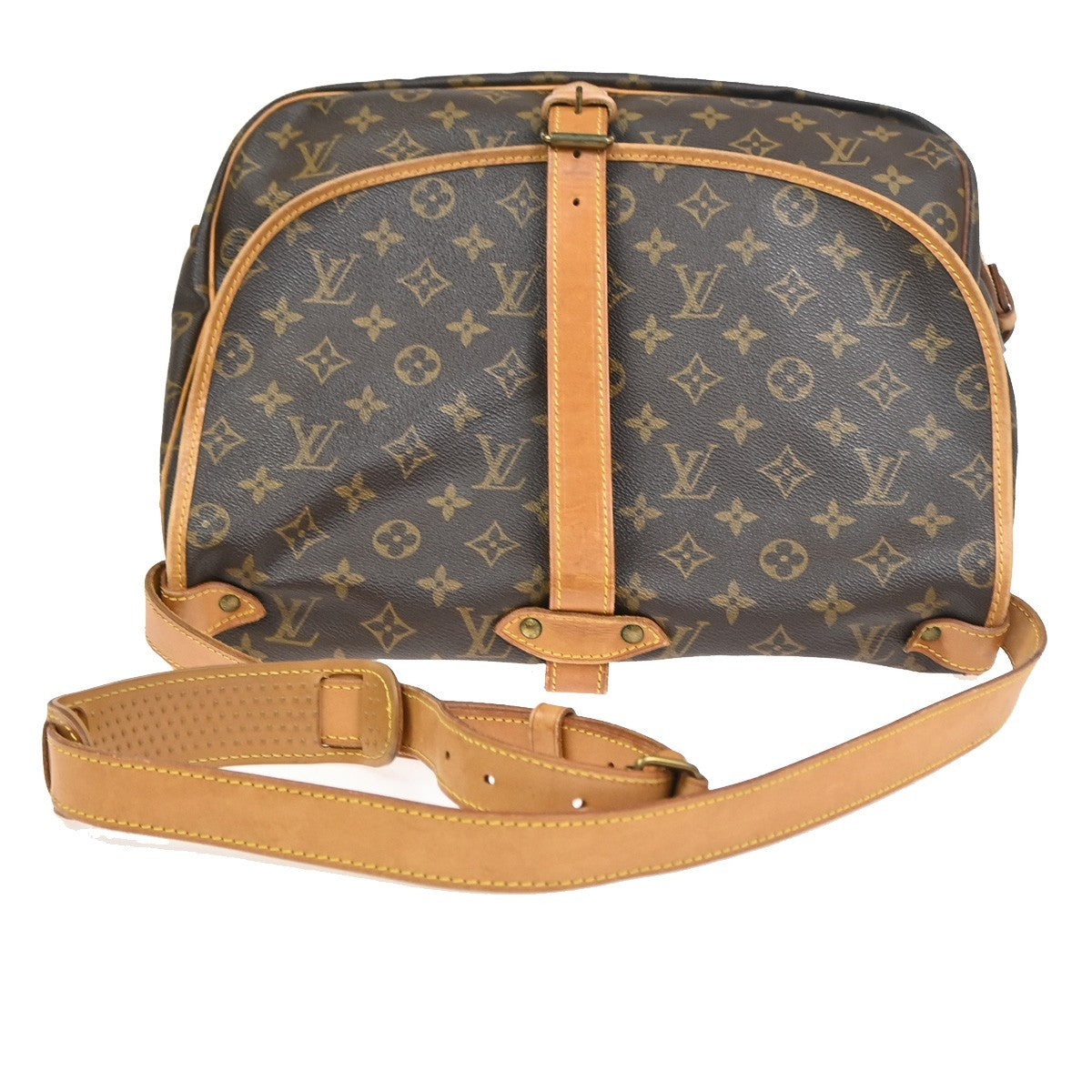 LOUIS VUITTON Saumur 35 Shoulder Bag Monogram Leather BN France M42254 73TA600
