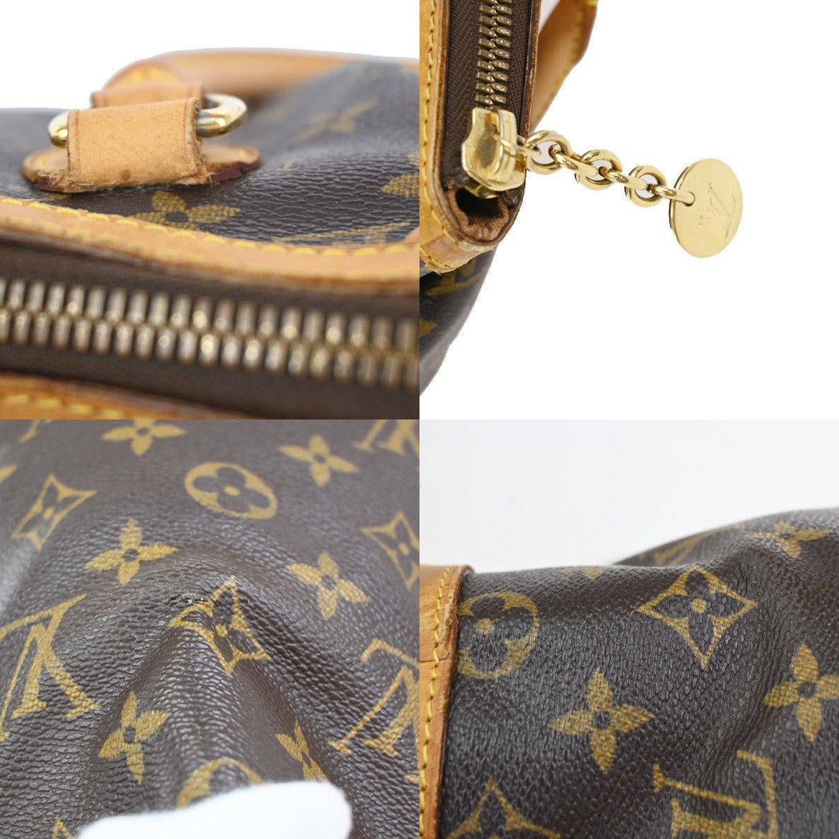 LOUIS VUITTON Tivoli PM Handbag Monogram Leather France Brown M40143 77ZA273