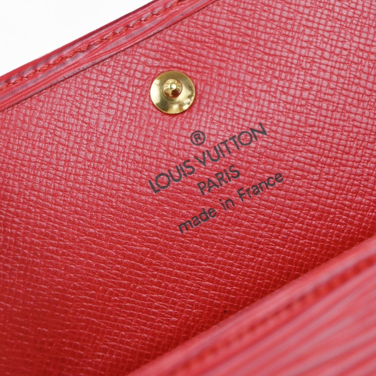 LOUIS VUITTON Porte Monnaie Billet Carte Credit Wallet Epi Red M6348E 07KP383