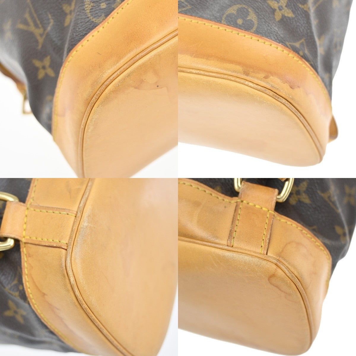 LOUIS VUITTON Montsouris GM Backpack Bag Monogram Leather Brown M51135 59KA641