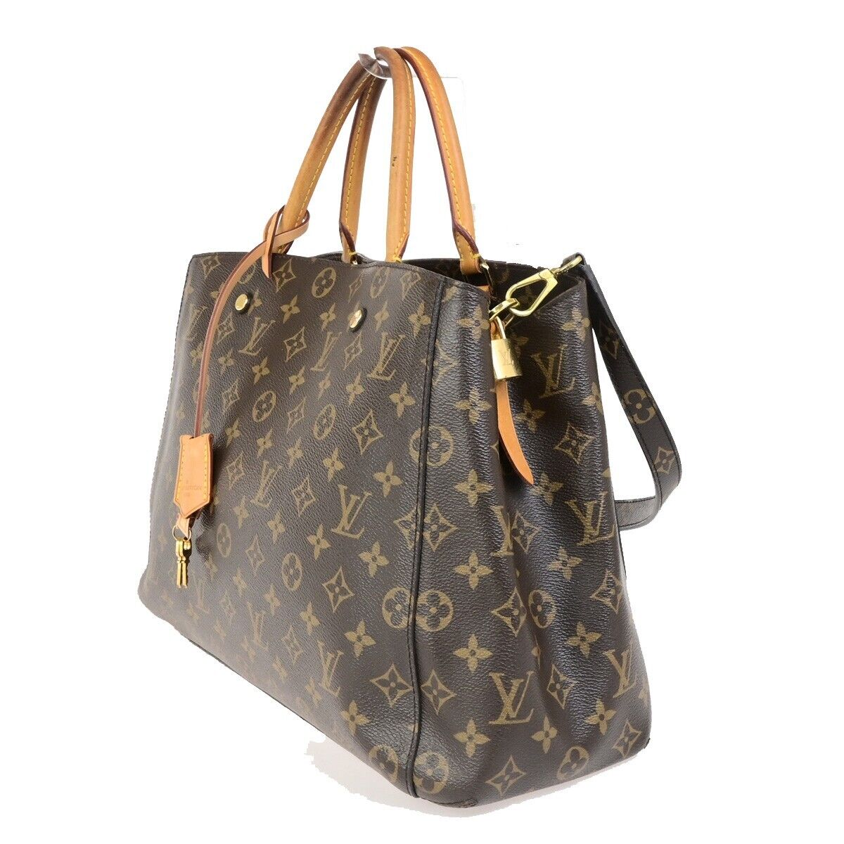 LOUIS VUITTON Montaigne MM Hand shoulder bag Monogram Leather BN M41056 54FB289
