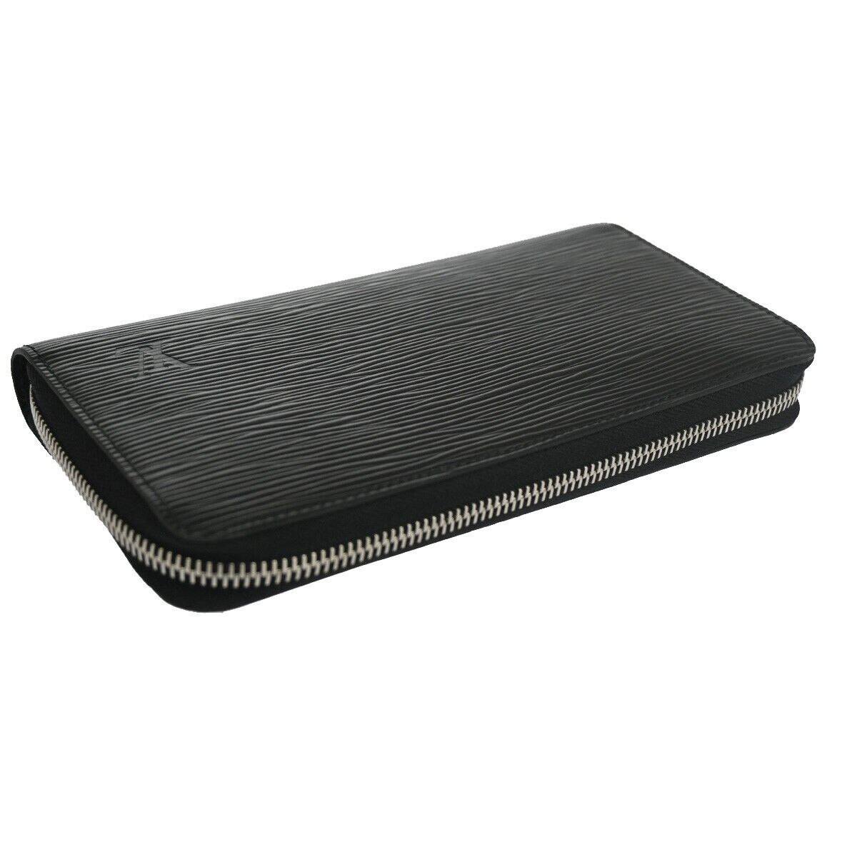 LOUIS VUITTON LV Logo Long Zippy Wallet Purse Epi Leather Black France 70GA629