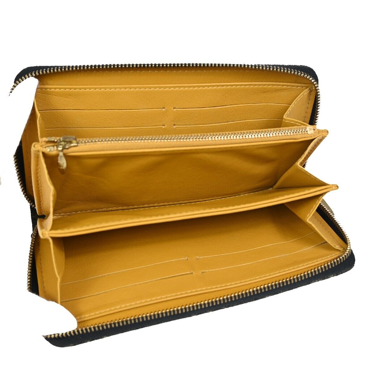 LOUIS VUITTON Zippy Round Long Wallet Monogram Denim Leather Blue M95614 44RF138