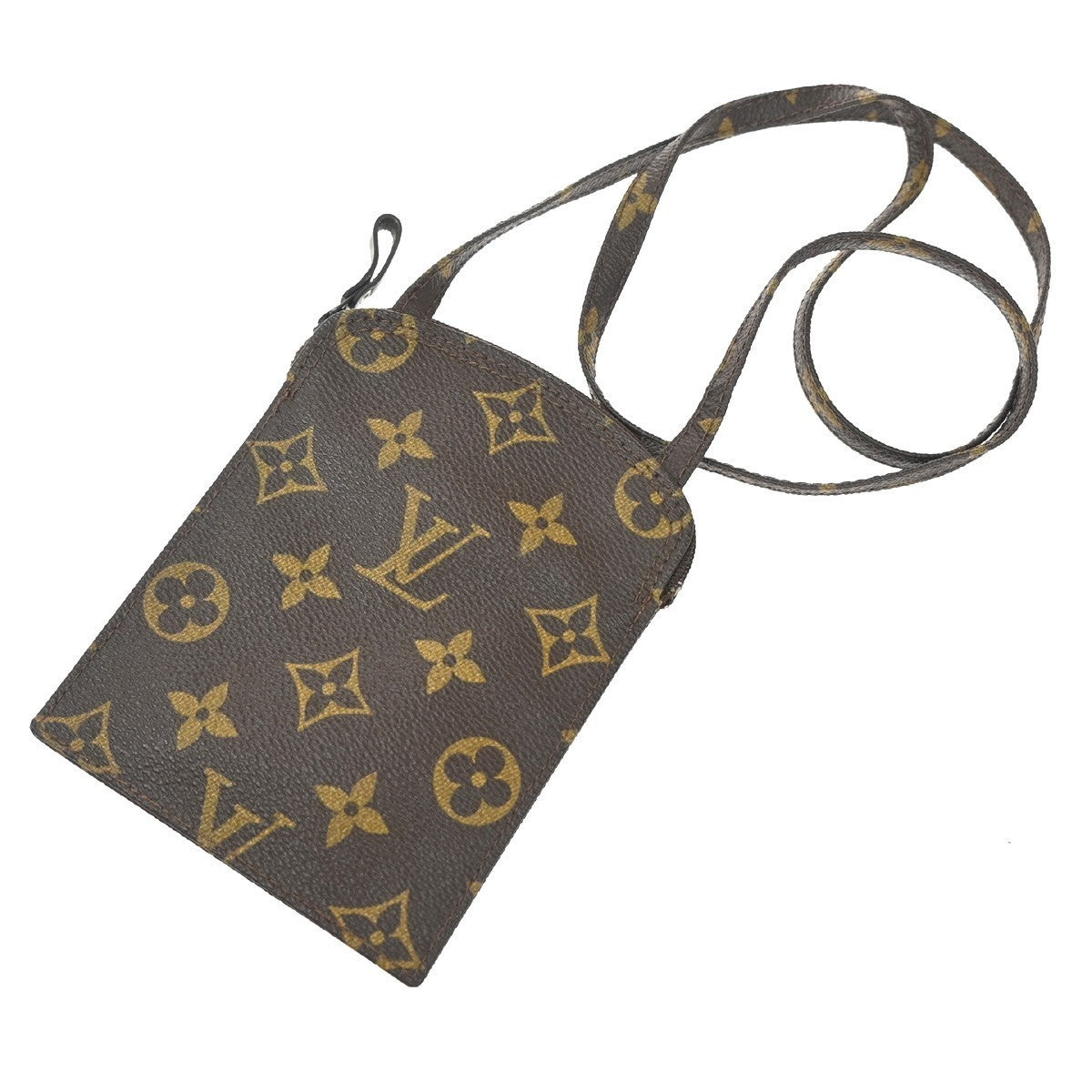 LOUIS VUITTON Pochette Secret Shoulder Bag Monogram Leather Brown M45484 65KP480
