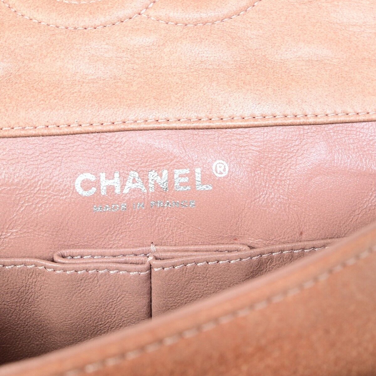 CHANEL CC Matelasse 25 Double Flap Chain Shoulder Bag Leather Pink 373RK146