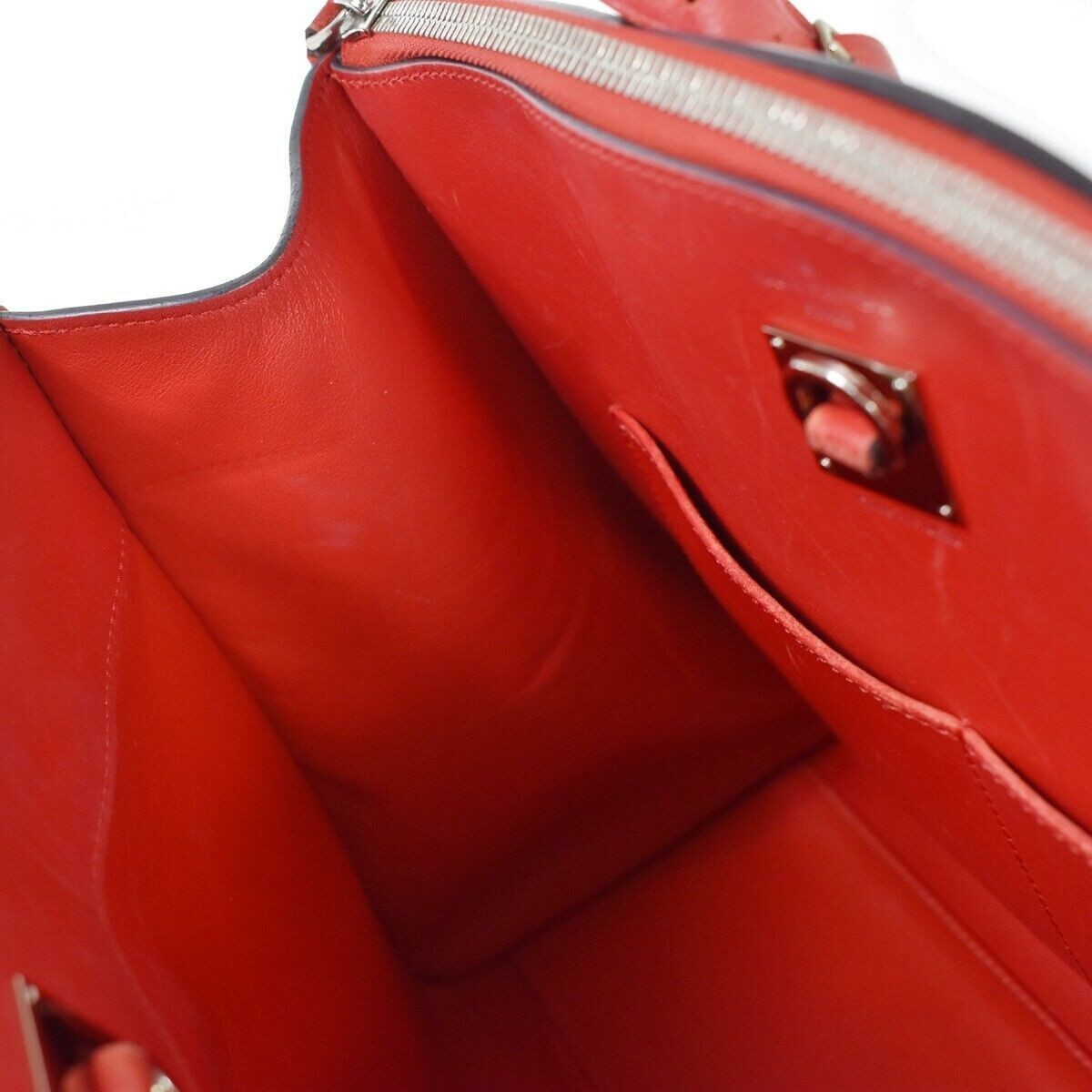LOUIS VUITTON City Steamer MM 2Way Shoulder Hand Bag Calf Leather Red 686RH107
