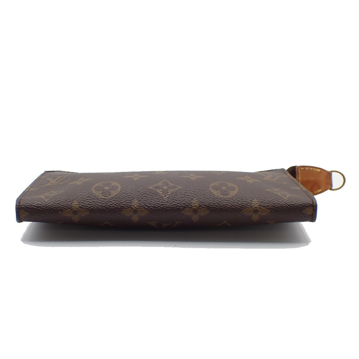 LOUIS VUITTON Logo BUCKET GM Pouch Bag Monogram Leather Brown France 60KB739