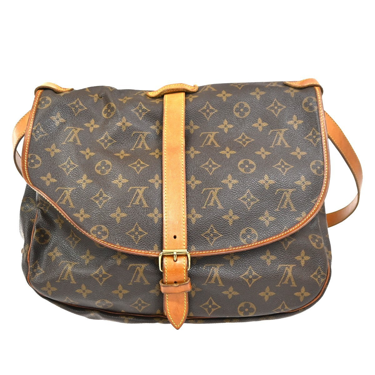 LOUIS VUITTON Saumur 35 Shoulder Bag Monogram Leather BN France M42254 88CA793