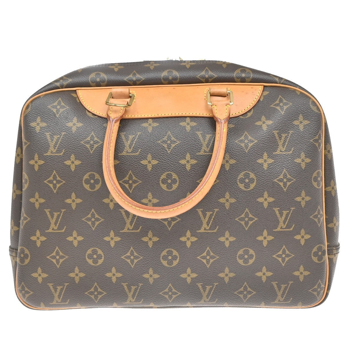 LOUIS VUITTON LV Logo Deauville Hand Bag Monogram Leather Brown M47270 74KP594