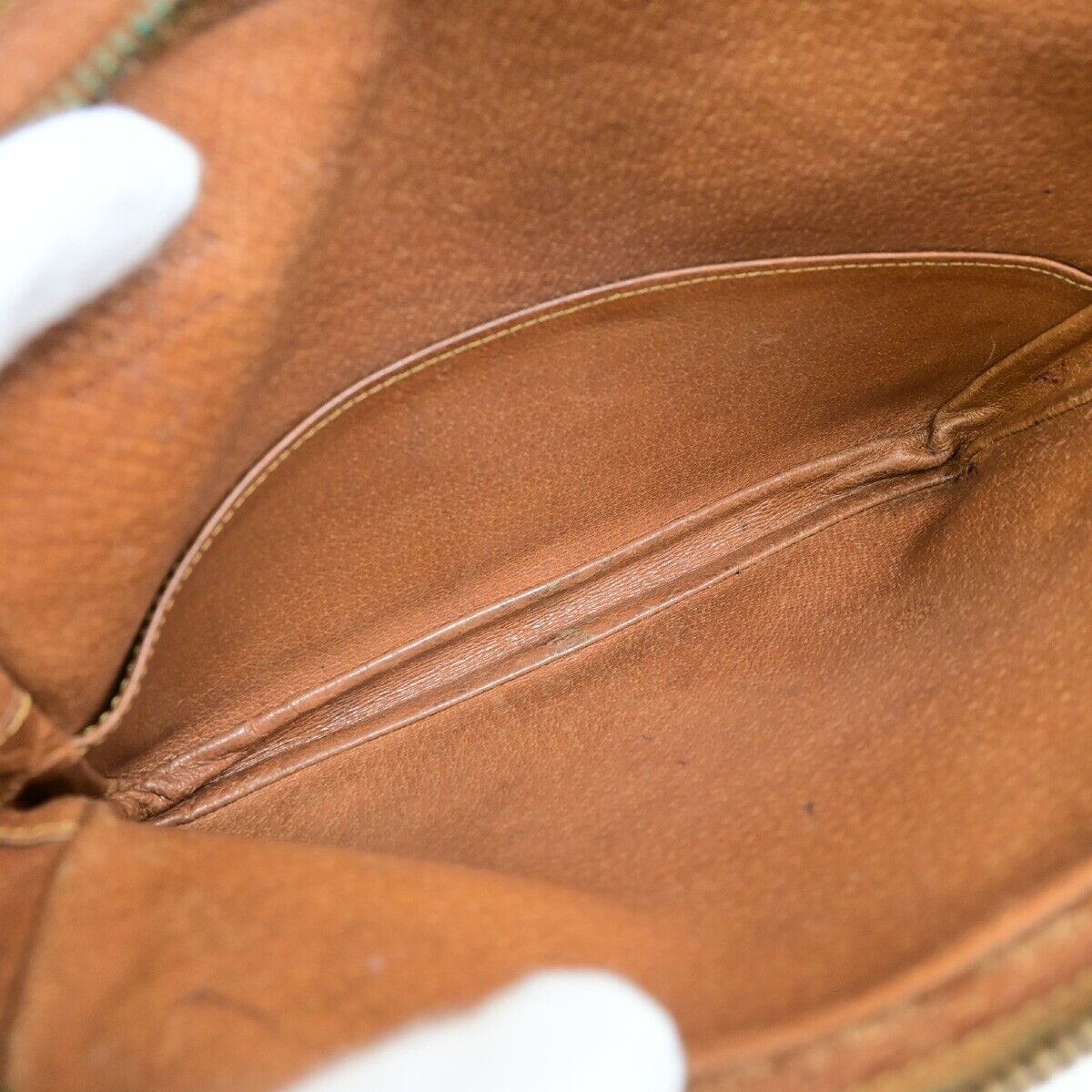 LOUIS VUITTON LV Logo Clutch Hand Bag Monogram Leather Brown france 01EC999