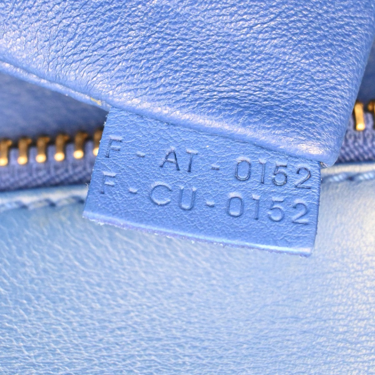 CELINE Luggage Mini Top Handle Tote Hand Bag Leather Blue GHW Italy 95RL900