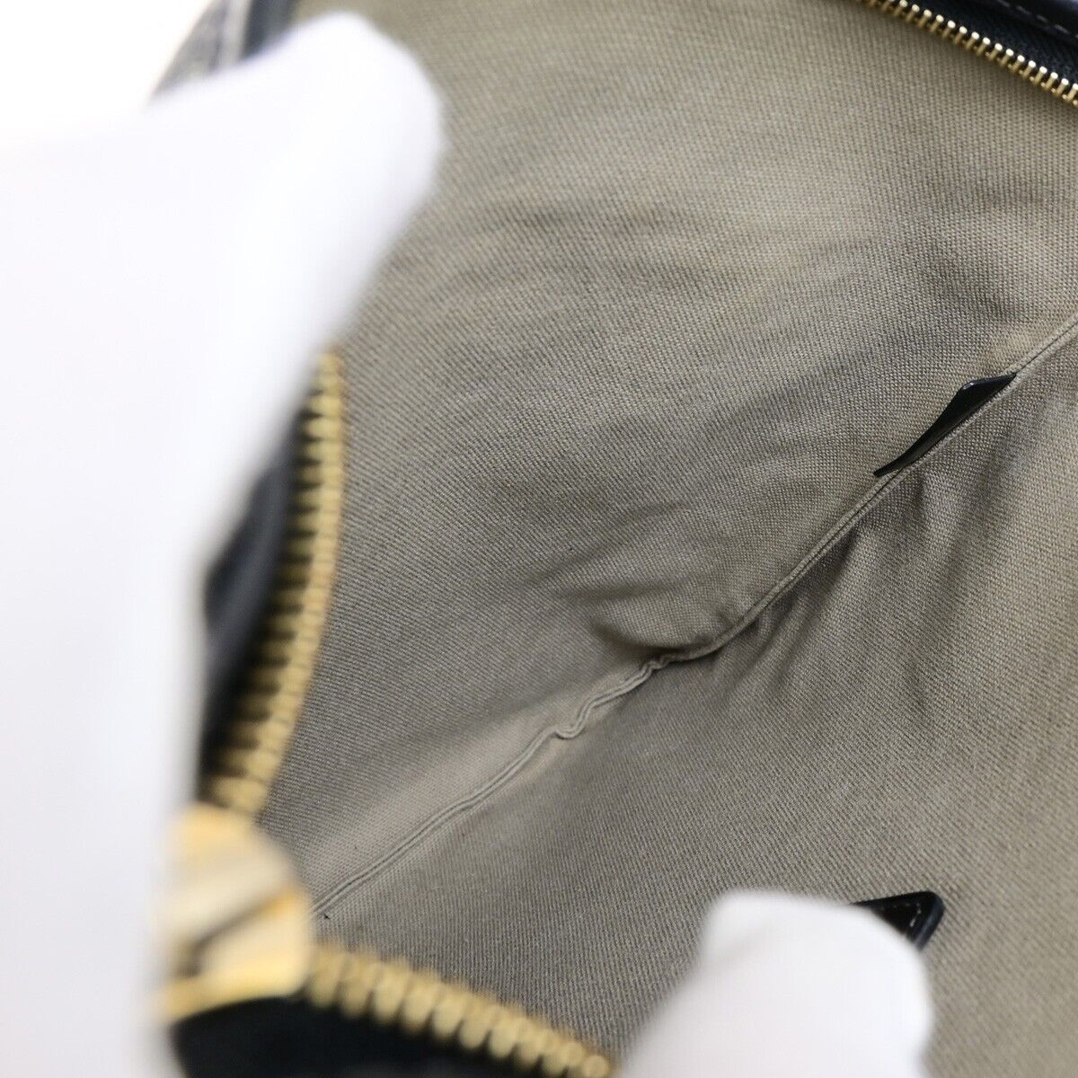 LOEWE Logo Anagram Crossbody Shoulder Bag PVC Leather Navy Blue GHW 32EC953