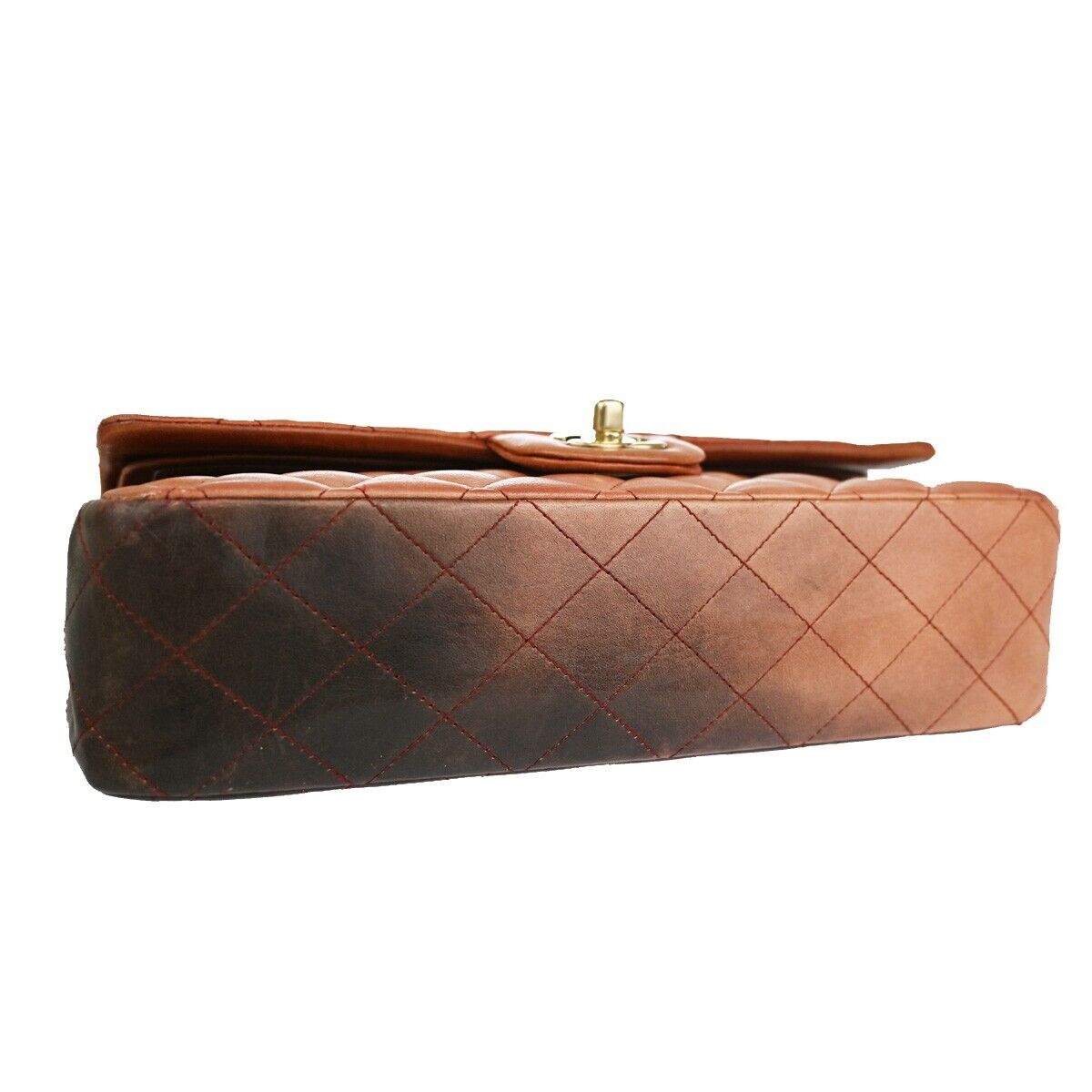 CHANEL CC Matelasse 25 Double Flap Chain Shoulder Bag Leather Gradation 359RJ649