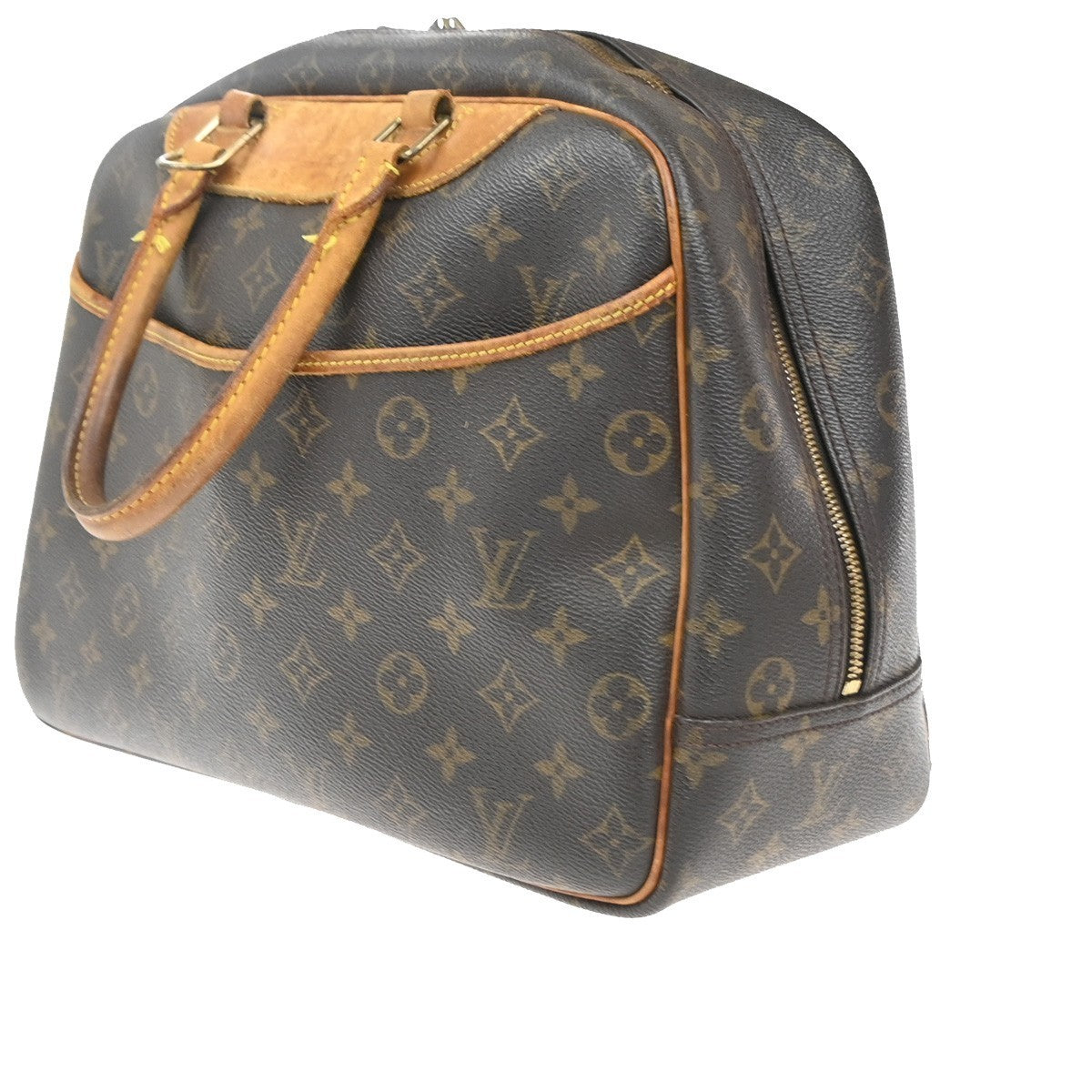 LOUIS VUITTON LV Logo Deauville Hand Bag Monogram Leather Brown M47270 36KP401