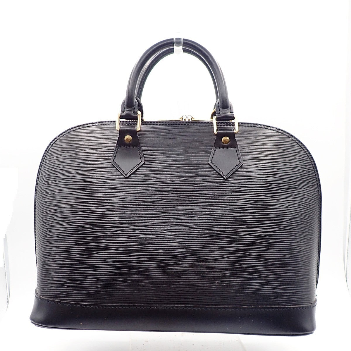 LOUIS VUITTON LV Alma Hand Bag Epi Leather Noir Black Gold France M52142 10AA197
