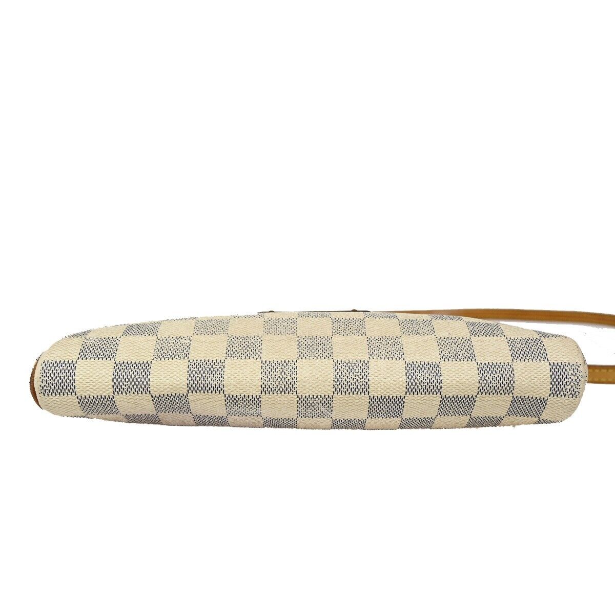 LOUIS VUITTON Eva Chain Shoulder Bag Damier Azur Leather White N55214 10FA502