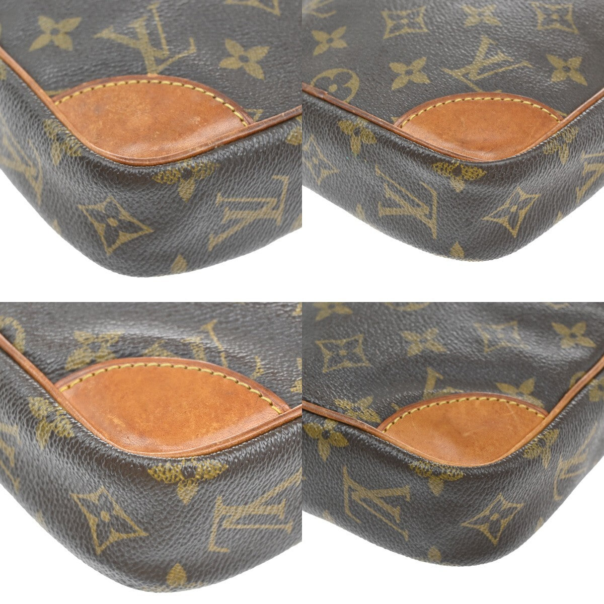 LOUIS VUITTON Danube Shoulder Bag Monogram Leather Brown France M45266 30FB548