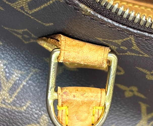 LOUIS VUITTON LV Logo Alma Hand Bag Monogram Leather Brown France M51130 32MA462