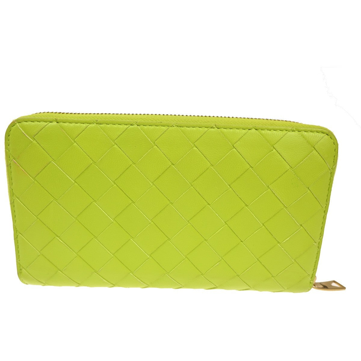 BOTTEGA VENETA Logo Intrecciato Zippy Long Wallet Leather Yellow GHW 31TA433