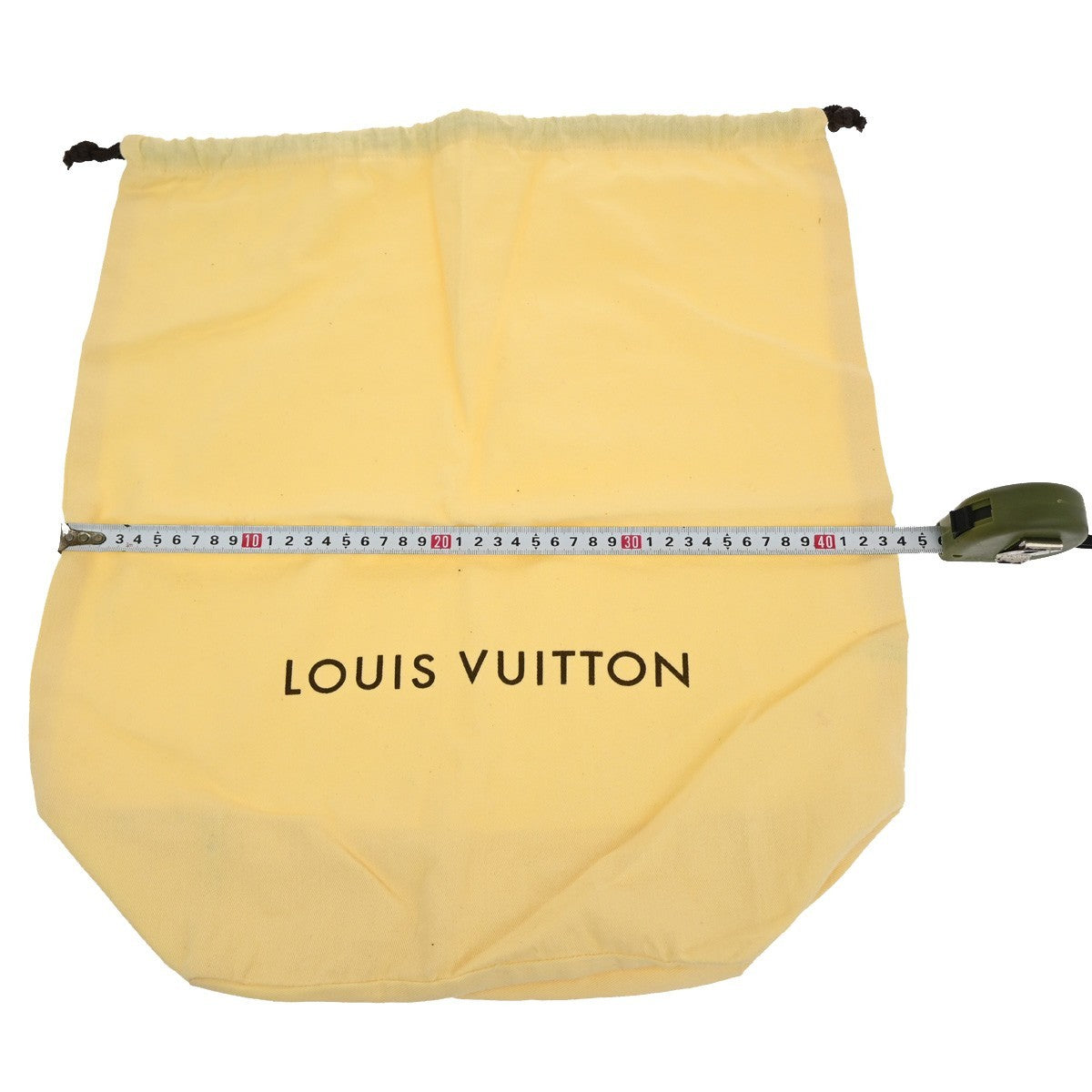 LOUIS VUITTON Logo 10 Set Dust Bag Drawstring Canvas Cotton Beige Brown 09KC415