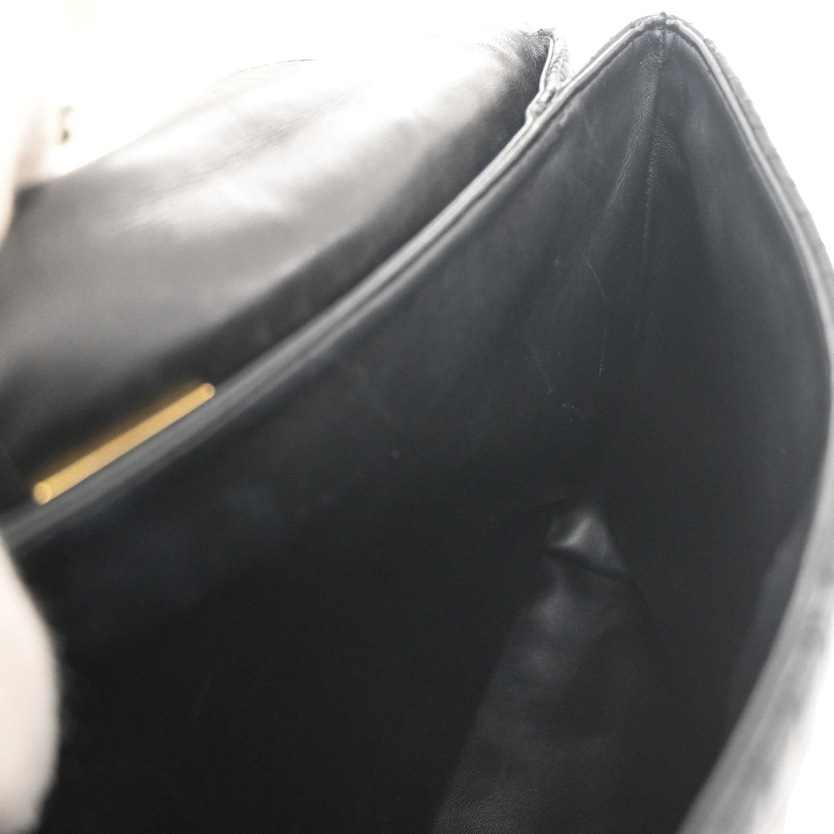 BALLY Logo Quilted Hand Bag Leather Black GHW Italy 02KP543