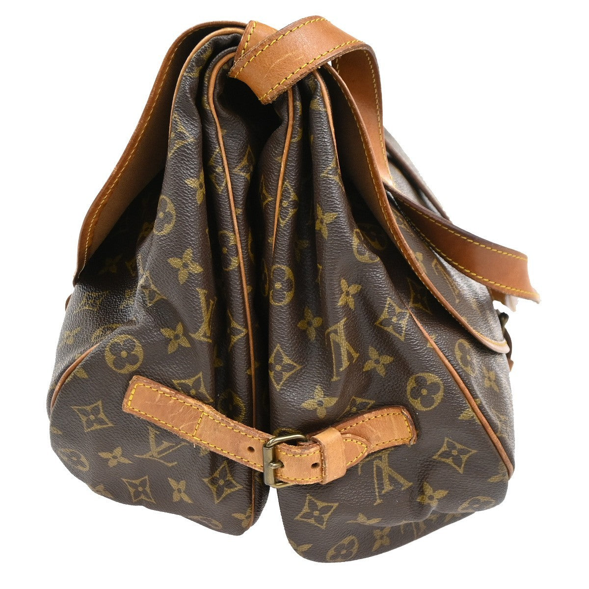 LOUIS VUITTON Saumur 35 Shoulder Bag Monogram Leather BN France M42254 89CA984