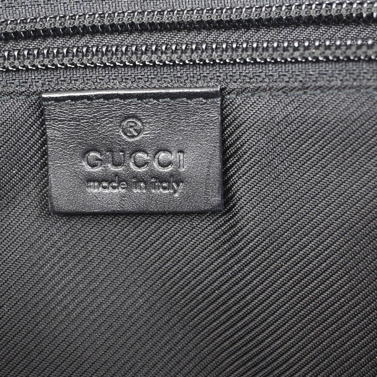 GUCCI Logo GG Pattern Shoulder Tote Bag Canvas Leather Black SHW Italy 80KD022