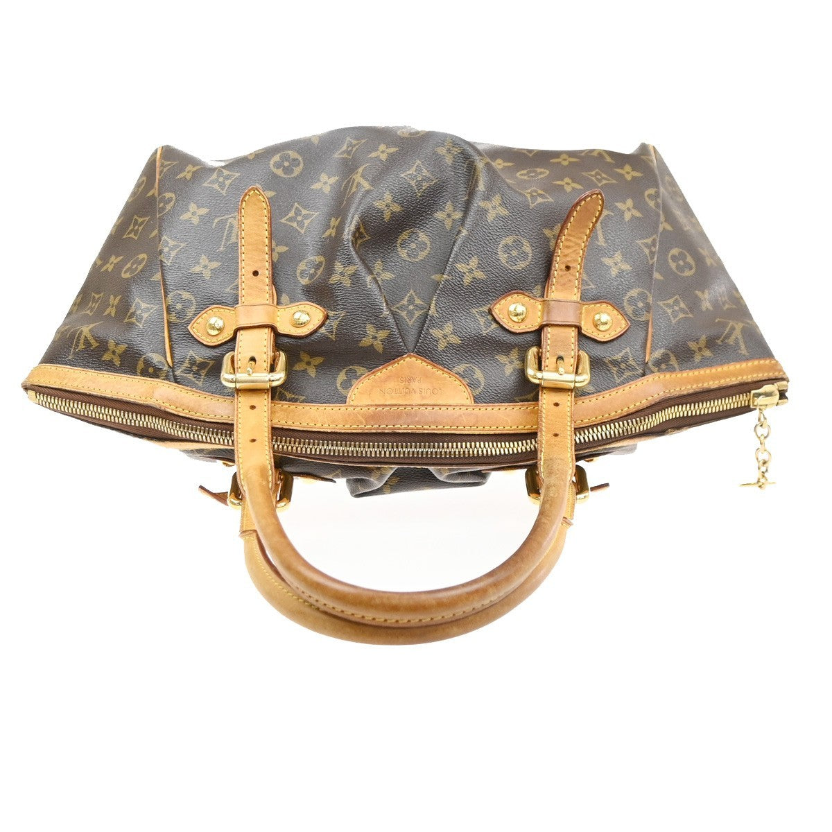 LOUIS VUITTON LV Tivoli GM Shoulder Bag Monogram Leather Brown M40144 70MA640