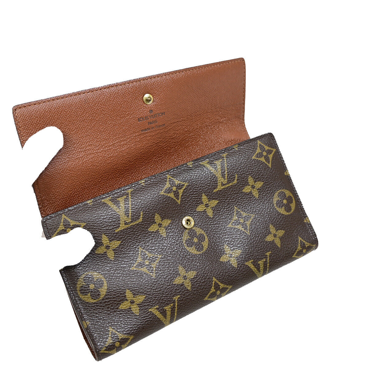 LOUIS VUITTON International Long Trifold Wallet Monogram Leather M61215 67YE596