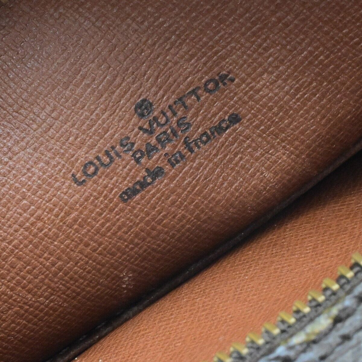 LOUIS VUITTON Danube Shoulder Bag Monogram Leather Brown France M45266 61ED986