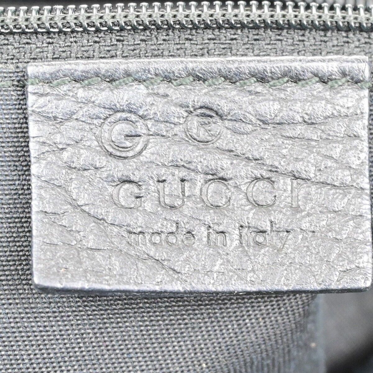 GUCCI Logo GG Pattern Shoulder Tote Bag Canvas Leather Green Black Italy 87EE030