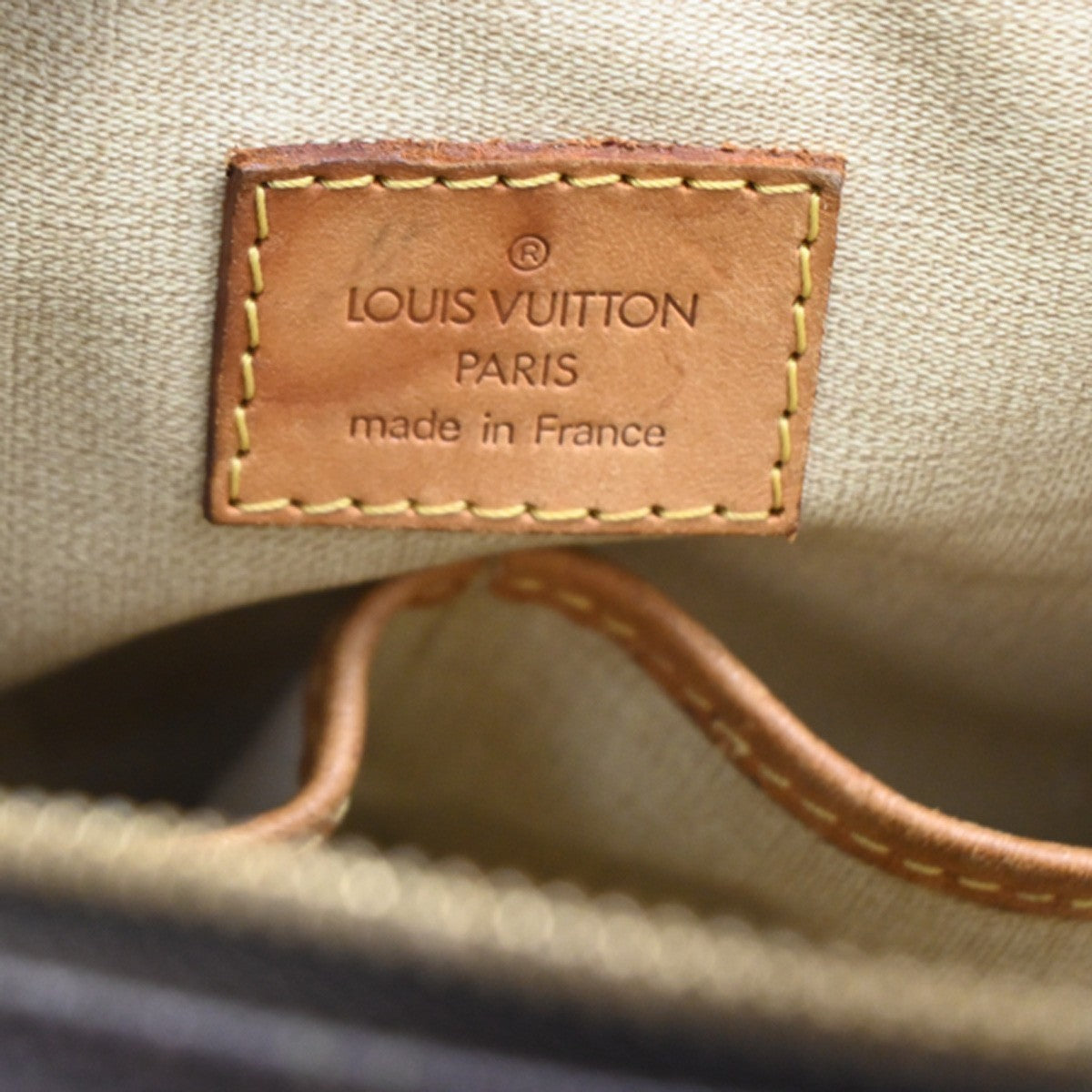 LOUIS VUITTON LV Logo Trouville Hand Bag Monogram Leather Brown M42228 30CA542
