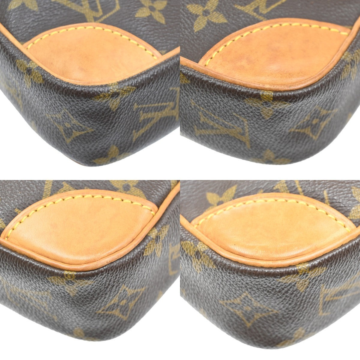 LOUIS VUITTON Danube Shoulder Bag Monogram Leather Brown France M45266 82MA537