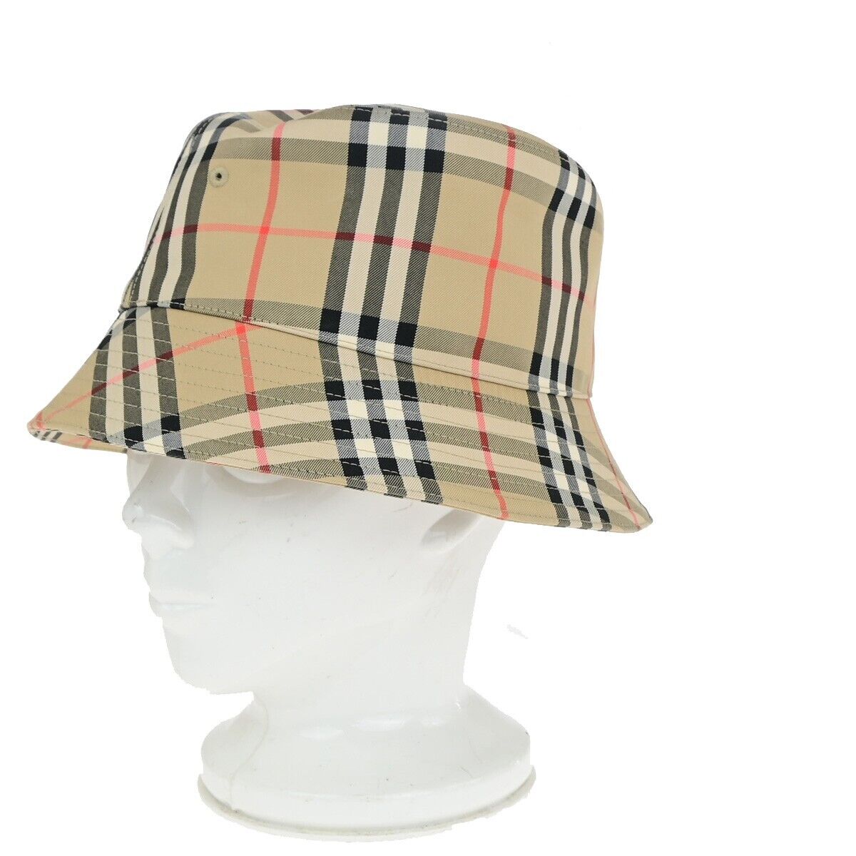 BURBERRY LONDON Logo Nova Check Bucket Hat #L Cotton Brown 65RK670