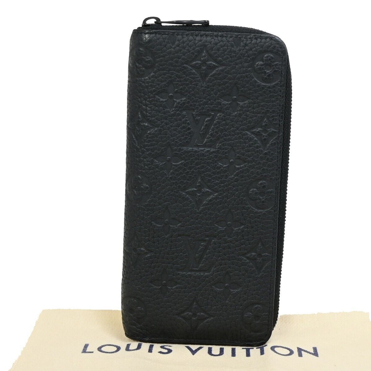 LOUIS VUITTON Zippy Wallet Vertical Wallet Monogram Taurillon BK M69047 15YF079