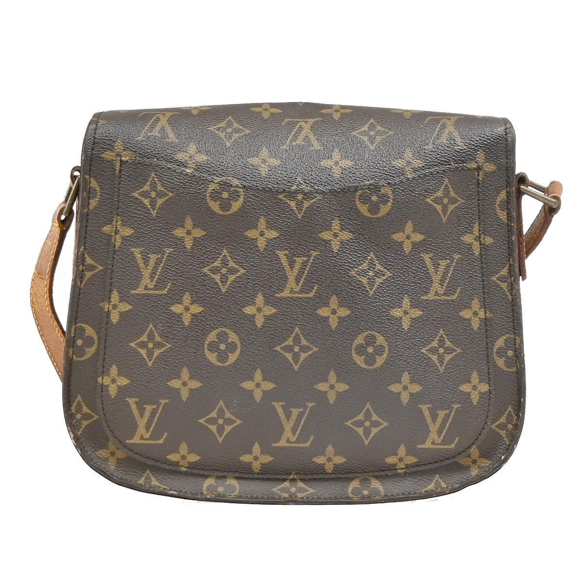 LOUIS VUITTON Saint Cloud GM Shoulder Bag Monogram Leather Brown M51242 38PA011