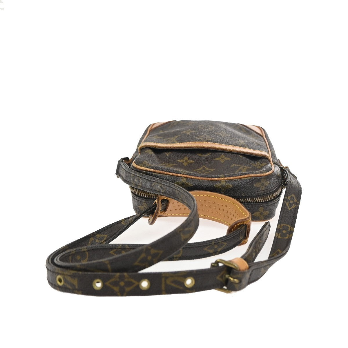 LOUIS VUITTON Danube Shoulder Bag Monogram Leather Brown France M45266 65ZA338