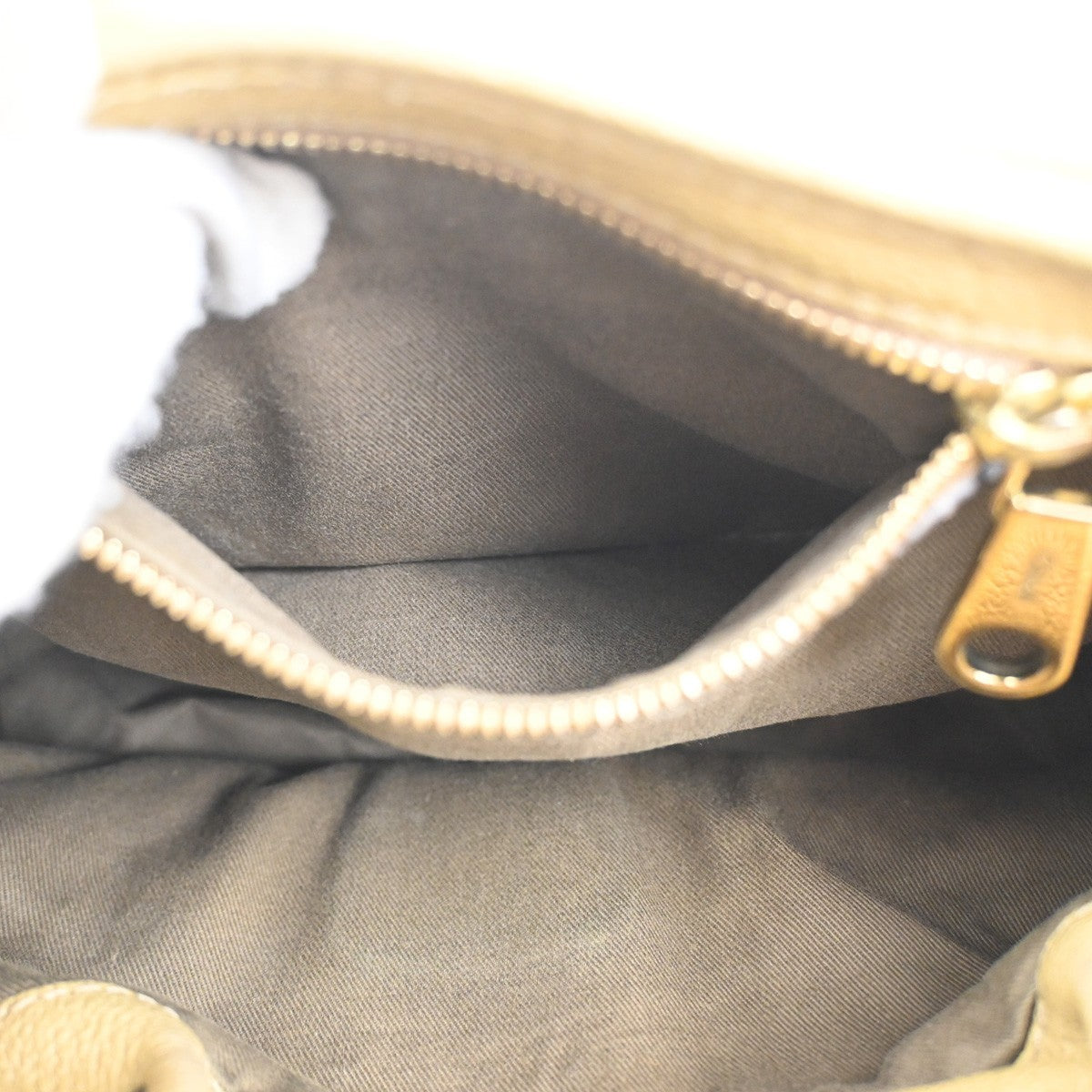 CHLOE Logo Elsie 2Way Shoulder Hand Bag Tweed Leather Beige GHW Italy 64KP549