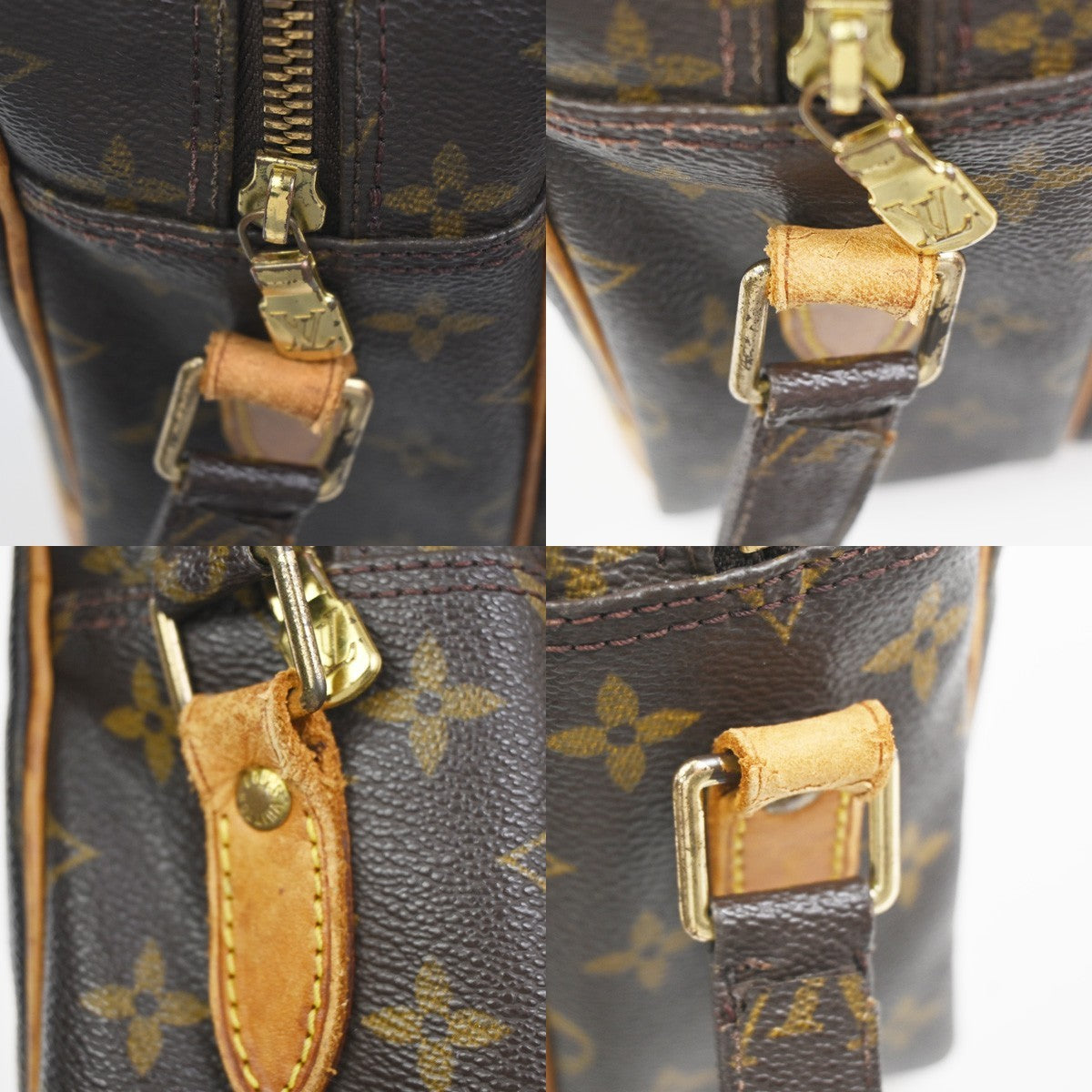 LOUIS VUITTON Nile Crossbody Shoulder Bag Monogram Leather Brown M45244 81ZA337