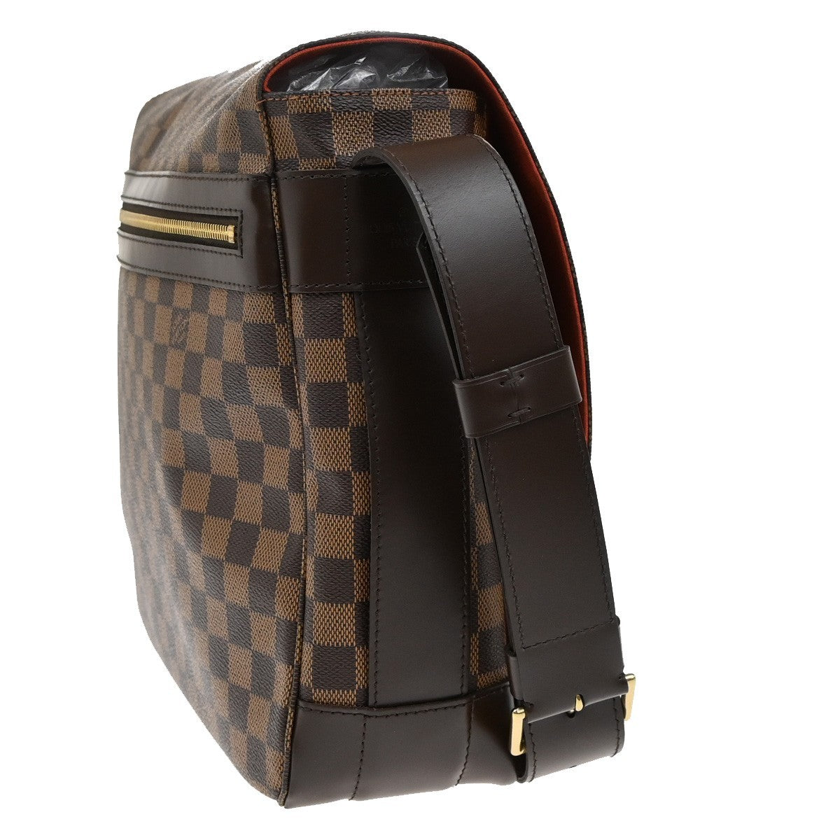LOUIS VUITTON Bastille Shoulder Bag Damier Ebene Leather Brown N45258 25KB592