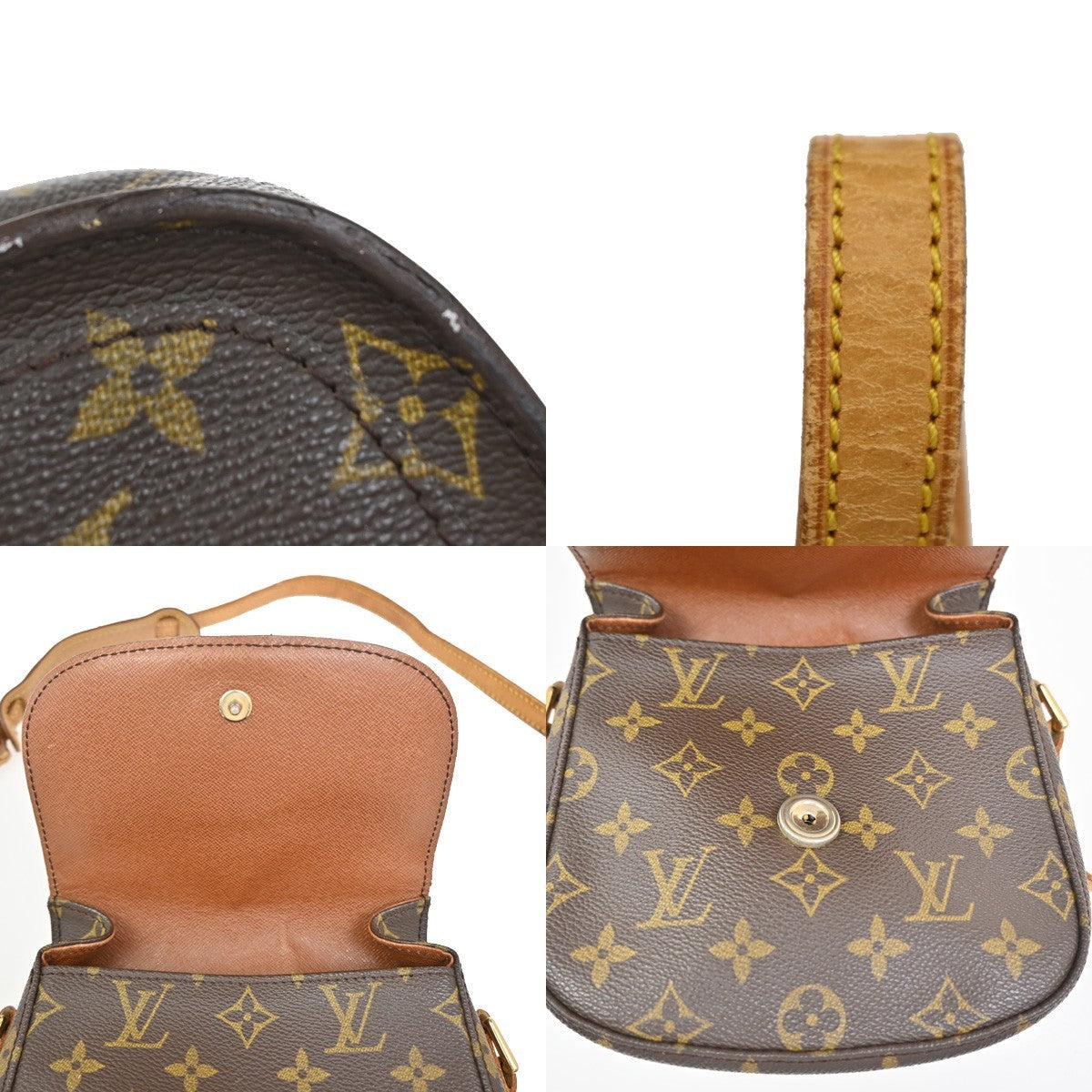 LOUIS VUITTON Mini Saint Cloud Shoulder Bag Monogram Leather BN M51244 39KC190
